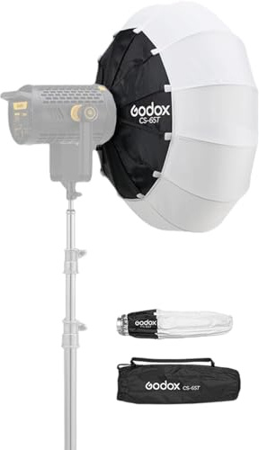 Godox CS-65T 65 cm/25,6 Zoll Schnellwechsel-Laternen-Softbox, Quick Faltbare Softbox mit Standard-Bowen-Halterung für Fotografie, Studio, Fotografie, Porträt, Live-Stream,Speedlite, Studio Flash