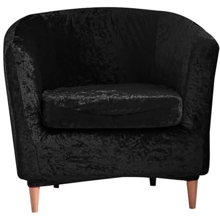 Morbuy Sesselbezug Stretch mit Armlehne, 2er Set Sessel Überzug Universal Sesselhussen Stretch Weich Sesselüberzug Elastisch Hussen für Clubsessel Cocktailsessel (5#Schwarz)