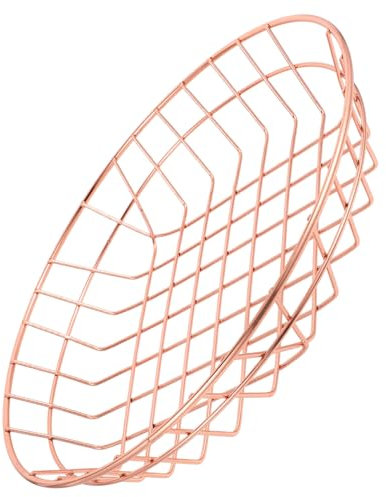 TOPBATHY Fried Chicken Snack Basket Large Capacity Food Service Plate for French Fries Snacks and Fried Foods Elegant Design for Home and Restaurants Rose Gold