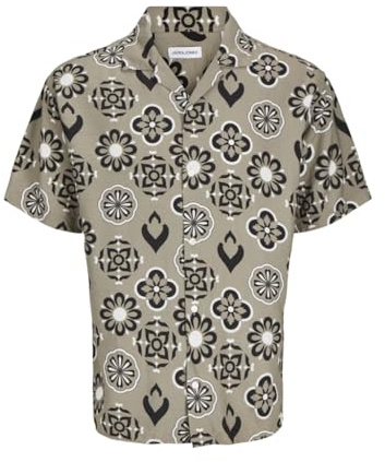 JACK & JONES Jjeurban Edge Resort SS Sn T-Shirt Chemise à Manches Courtes, Kaki, S Hommes