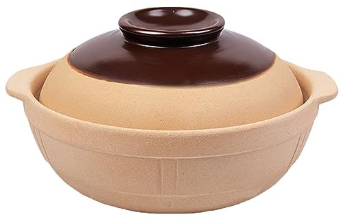 Cuencos grandes de cerámica, Olla de barro for cocinar, olla con tapa, olla de terracota, ollas grandes for cocinar, olla de barro for estufa, ollas de barro sin esmaltar for cocinar, utensilios de co