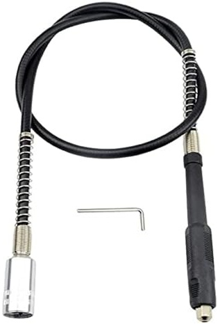 Flexible Drill Extension Shaft with Keyless Chuck, Flex Shaft Adapter Attachment, for Rotary Grinder Tool, Die Grinder Bits, and Electric Grinder Accessory