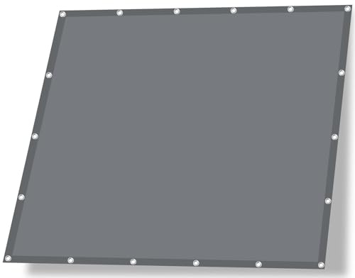 Toldo impermeable con ojales, protección UV y solar, resistente al clima, para terraza, balcón, jardín de invierno, piscina, color gris oscuro, 4x4 m