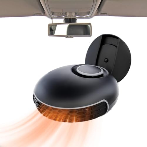 Calefacción para automóviles, calefacción de coche portátil,Descongelador de parafernalia plegable 2 en 1 - Ventilador portátil de calefacción de automóviles de 12V para aire de calentamiento rápido