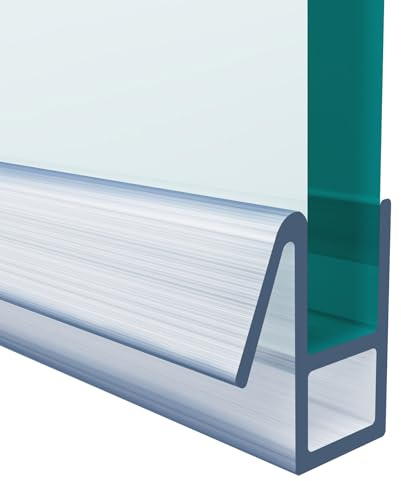 Joint d'étanchéité pour douche, joint pour vitre, joint pour porte de douche, joint pour porte en verre de 100/200 cm pour portes de salle de bain, pour verre d'épaisseur 4/6/8 mm, joint de