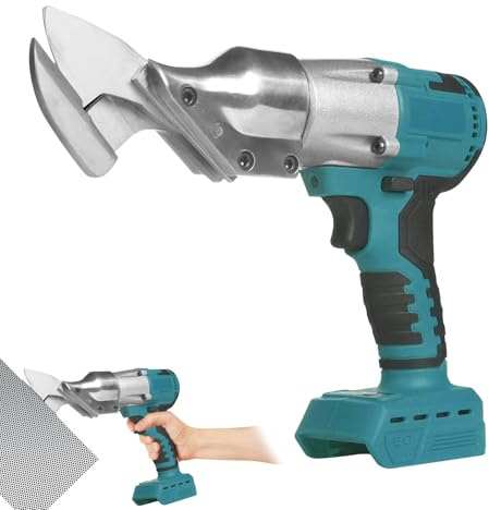 Hocomay Electric Metal Scissors, Compatible with Makita 21V Battery, Cordless, Infinitely Variable Speed, LED Light, for Cutting 1mm/2mm Steel, Metal, Iron, Cardboard