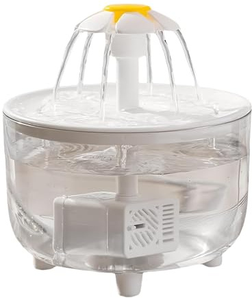 Fontana Acqua Gatti – Dispenser Wireless 1L Silenzioso con Filtro | Abbeveratoio Automatico a Batteria per Interno, Idratazione Felina, Accessorio Anti-BPA Design Compatto per Animali Domestici