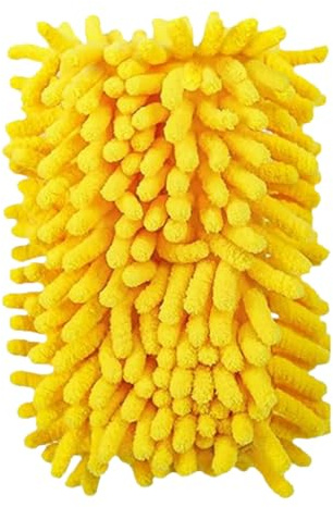 Microfibre Hand Dusters, Feather Dusters for Cleaning, Handheld duster refill cloths, Washable Microfiber Duster Refills, for Cleaning Car, Computer, Air Conditioning, TV (Yellow)