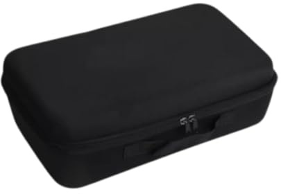 Folpus Coffret à outils, mallette de rangement rigide résistante à l'usure, grande capacité, pochette zippée, idéal pour un électricien ou comme cadeau, Noir