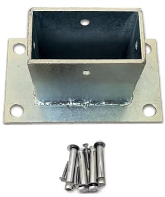 Heavy Duty Wood Fence Post Anchor Base for Decks, Pergolas, and Pavilions - Bolt Down Shoe Support Bracket