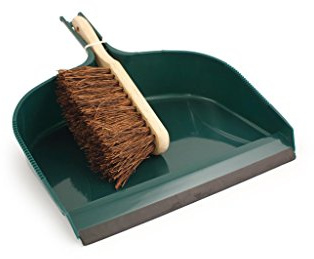 Charles Bentley Large Dustpan and Brush Set Green Dustpan