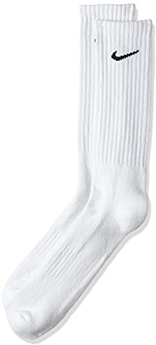 Nike 6 Paar Herren Damen Socken SX4508 weiß oder schwarz oder weiß grau schwarz, Farbe:weiß, Sockengröße:38-42