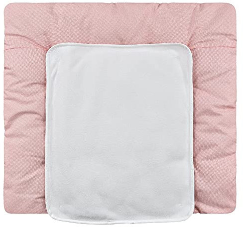 Baby Delux Wickelauflage weiche Wickelunterlage Wickeltischauflage 70x75 cm mit Frotteeauflage wasserdicht waschbar (Waldtiere Rosa)