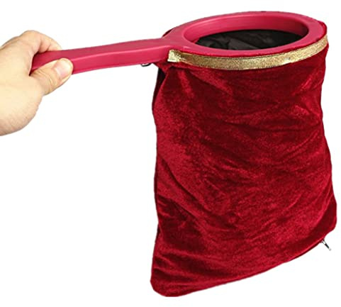 Sharplace Tours de Magie Changement Sac Débutant Magicien Prop Magique Universel Sac Accessoires Changement Sac Apparaître ou Disparaître, Rouge