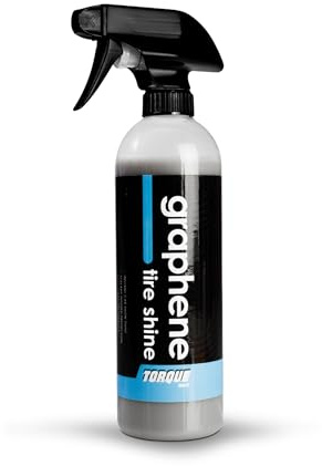 Torque Detail Graphene Tire Shine Spray - Long Lasting Deep Black Shine with No Sling - Graphene Protection Against UV Rays, Fading & Yellowing