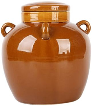 MAGICLULU 1Stk Gurkenglas glasflasche Siegel Container Sauerkraut Honigtopf Lebensmittelbehälter Keramik