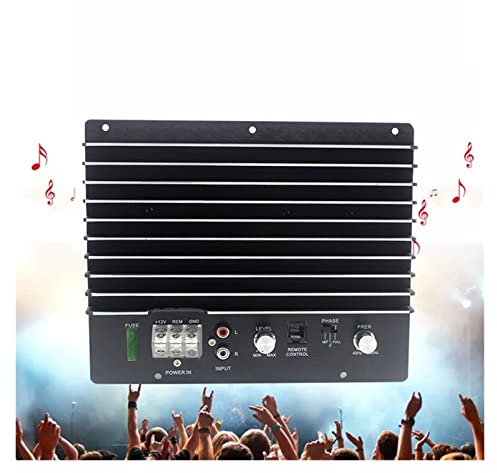 Amplificateur audio stéréo, 12V 1500W Mono amplificateur de voiture amplificateur de caisson de basses puissant lecteur de carte amplificateur automobile Module 3D cristal puissance pour système de ci