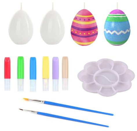 Scentoria Ostereier Kerzen, Ostereikerze DIY Set, Oster-Eier Set, Ei-Kerze Oster zum Selber Machen, Bemalen Osterkerze für Kinder und Erwachsene, Kreatives Osterbasteln Ostergeschenk