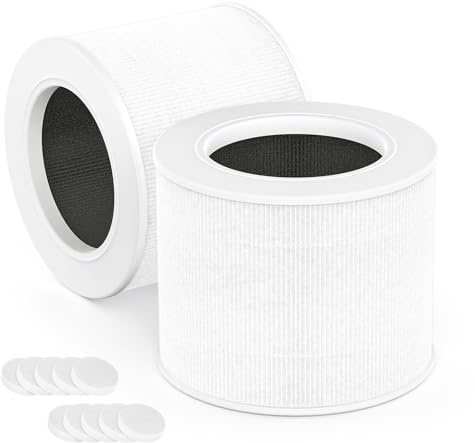 2 Pack Filtro de Pepuesto Para el Purificador de Aire LEVOIT Core Mini, 3 en 1 H13 HEPA Auténtico con Filtro de Carbón Activado, número de pieza: Core Mini-RF