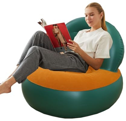 Aufblasbares Sofa – Terrasse aufblasbar | Camping-Lounge-Sessel | tragbare aufblasbare Couch mit Luftpumpe | Luftstuhl Campingmöbel, zusammenklappbares faules Sofa für drinnen und draußen