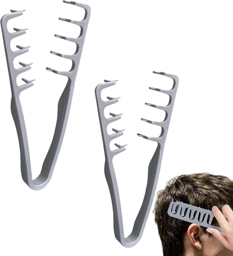 2pcs Peigne À Textures, Peigne Dents Larges Boucles Peignes À Dents Larges, Outil Volumisant Les Racines, Accessoire Peignes Coiffants Cheveux Bouclés Raide Texture Coutures Frange Couvrante