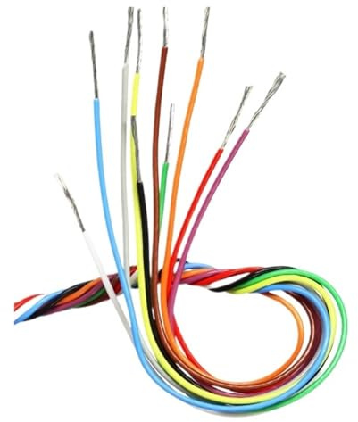Fine Micro Wires 26/28/30/32/34/36/40AWG Insulated Wire Plastic Solder Tinned Copper Cable for Soldering(White,10 Meters_40AWG)