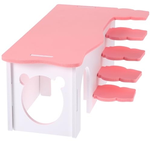 Gatuida Kuscheliges Hamsterhaus mit Leiterdesign aus Robustem PVC Komfortables und Verschleißfestes Ruhehaus für Meerschweinchen und Hamster zum Schlafen und Ausruhen