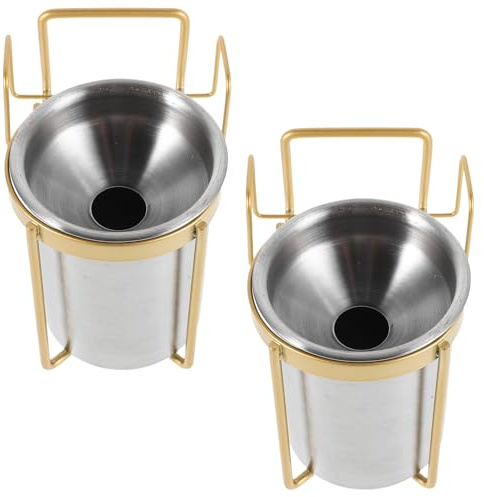 Beavorty 2 Ceniceros de Acero Inoxidable para Colgar en Pared, sin Perforaciones, Diseño Antihollín y Antiviento, Adecuado para Baño y Oficina, Soporte para Colillas y Adhesivo Incluido