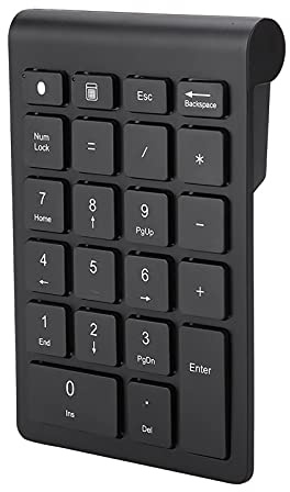 Yctze Tastierino Numerico Bluetooth Wireless Mini Tastierino Numerico a 22 Tasti per OS X, PC, IOS, Design Portatile e Leggero