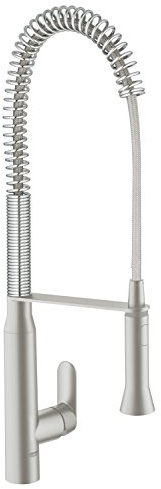 Grohe K7 Küchenarmatur, hoher Auslauf, Profibrause, SuperSteel 32950DC0, Large