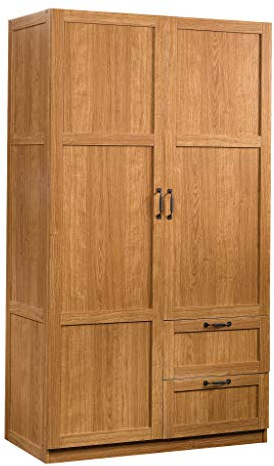 Sauder Storage Cabinet, Highland Oak Finish