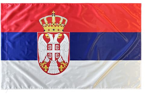 Durabol Bandiera di Serbia Europa 150 x 90 cm Double Pique Satin
