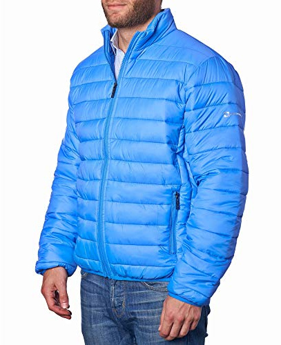 alpine swiss Niko Men’s Puffer Jacket | Warm Down Alternative Insulated Coat | Packable, Water-Resistant & Windproof Winter Outerwear with Zipper Pockets BLU L