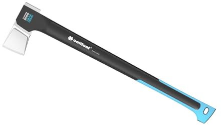 CELLFAST Axt Spaltaxt Für Mittelgroße Stämme Transportschutz Haltbar Gehärteter Stahl Safetouch Glasfaserverstärkter Stiel 740 mm 2 kg
