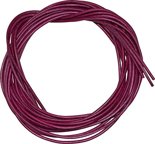 fashionchimp Rundriemen-Lederband (2mm x 1m) im 5er-Set, 100% Rinderleder, Lederschnur, Lederriemen - Made in Germany