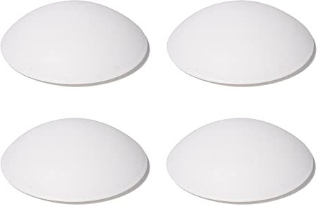 4 x sossai® Türstopper Wand selbstklebend | Türpuffer | TP Spot White | Ø 60 mm | Farbe: Weiß | Wandschutz Türklinke | Wandpuffer