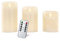 Flameless LED Candles Battery Operated Real Wax Flickering Flame with Remote Set of 3 by Crystals®