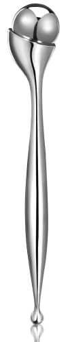 QooWo Eye Roller, Facial Roller Massager - Reduces Puffiness, Dark Circles, Cooling Therapy for Tired Eyes (with Applicator)