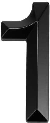 2.8in 3D Numéro de maison en ABS,numéro de maison autocollant,pour porte,boîte aux lettres,intérieur et extérieur,protection contre la corrosion et la rouille,résistant aux intempéries 7cm(Noir 1)