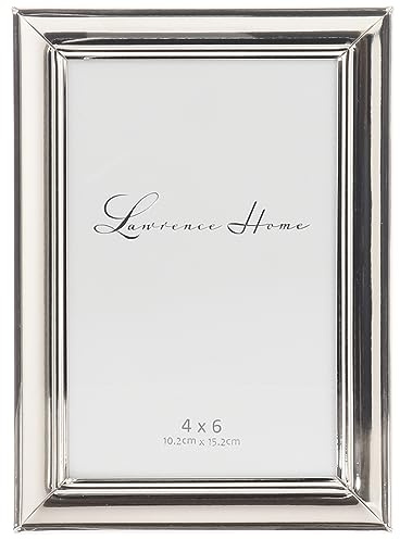 Lawrence Frames Strata Metal Picture Frame, 4x6, Silver
