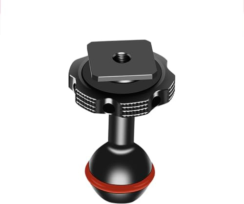 NovelGoal Dual Head Magic Arm mit 20 mm Kugelkopf NATO Klemme Cold Shoe Mount 1/4 Schraube Universal Bracket Magic Hand für DSLR Kamera Cage Bracket (Blitzschuh-Kugelkopf)