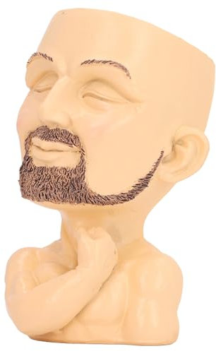 Cosiki Übertopf für Muskulösen Mann, Exquisiter Multifunktionaler Übertopf für das Gesicht, Anti-Aging, mit Drainageloch für den Flur (Fleischfarbe)