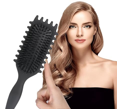 Neu Curly Hair Brush Curl Defining Brush Curly Stylingbürst Lockenbürste Curl Define Styling Brush, Unisex (A)