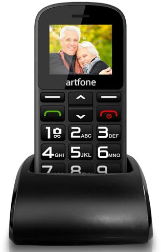 artfone CS182 Black 2G Senior Mobile Phones 2.4 Color Display | SOS Button| FM Radio| 1400mAh| Torch|
