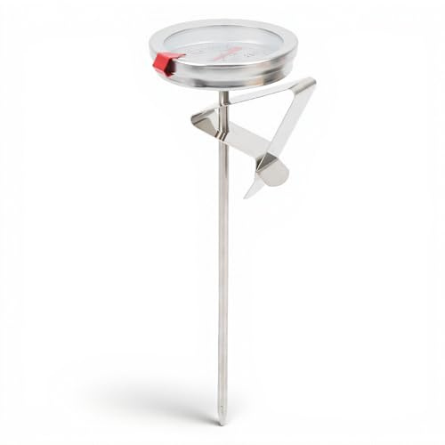 Deep Fry Thermometer,Probe Stainless Steel Thermometer with 5cm Dial 50℃ to 300℃Deep Fry Thermometer for Cooking Oil Deep Frying for Oil Pan TTE35125 (15cm)