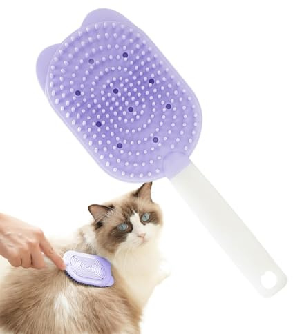Katzenbürste für den Innenbereich, Entwirrungsbürste für Katzen, doppelseitige Massagebürste für Haustiere, Entwirrungsbürste für Katzen, weicher Entwirrungskamm für Katzen, Zungenbürste
