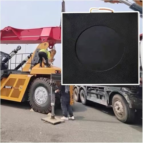 JvFbjLF Stapelbare und stabile Gummimatten für Wagenheber, Feuerwehrauto/Kran/pneumatische Hebeanhänger-Matten, stabilisierende Wohnwagen-Nivelliermatten zur Verteilung (A,50 x 50 x 8 cm)