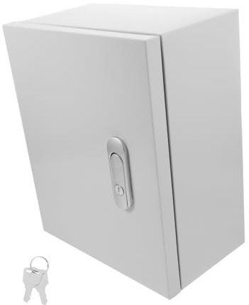 OSALADI Metall Verteilerdose Wasserdichte Staubdichte Outdoor Abzweigdose Mit Sicherheitsschloss Für Große Elektrogeräte Wandmontage Robuster Schutzkasten