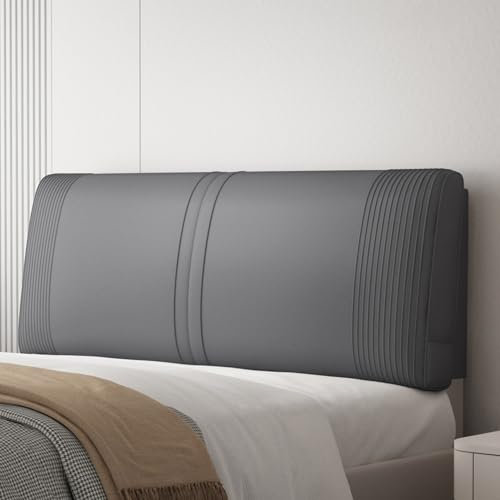 Gepolstertes Kopfteil aus Kunstleder, großes rechteckiges Wandkissen, wasserdicht, Nachttischstützkissen für Tagesbett und Schlafzimmer, 88,9 cm Einzellehne, Marineblau