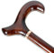 Gents Handcrafted Scorched Handle Wooden Derby Cane With Collar Walking Stick Mens Ladies - 95cm (37) (Scorched Brown)